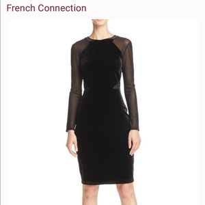 French Connection Velvet Cocktail Dress